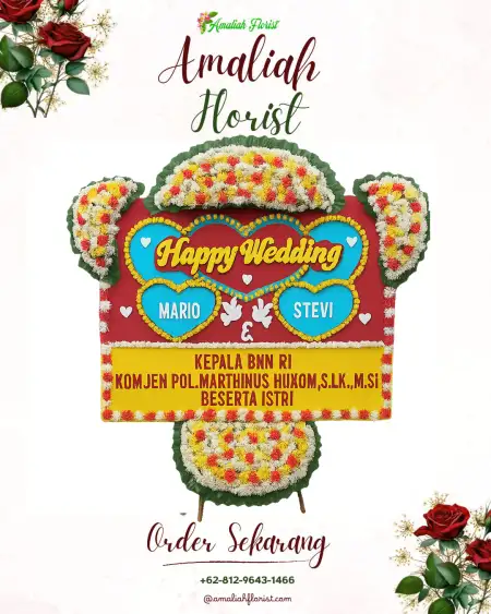 Papan Bunga Pernikahan Waliabuku